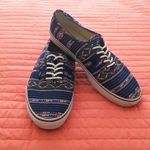 Vans Sneakers Blue Aztec Print